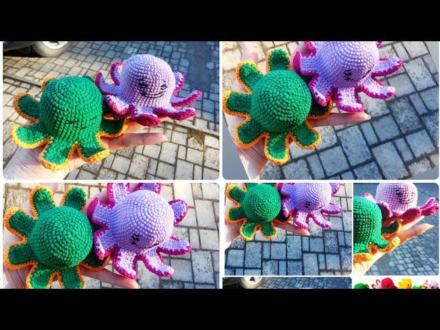  Мaster class Knitted octopus. Oсьминог перевёртыш крючком [Осьминог крючком]