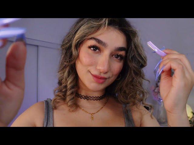 ASMR • Girl Does Your Eyebrows  (lots of personal attention, plucking, layered sounds)