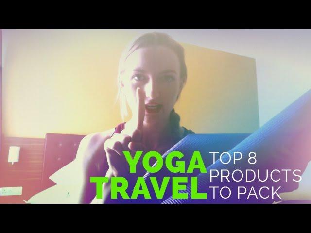 Travel Yoga | Best Mat, Props & Products I Bring in my Suitcase | Using Props Traveling Essentials