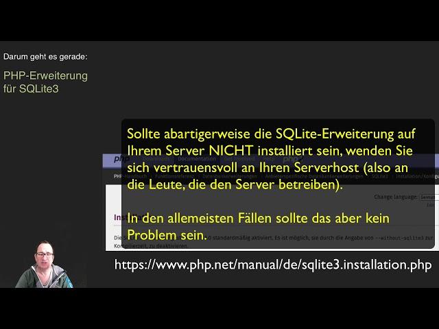 Folge 5: Mit PHP und PDO eine SQLite-Datenbank ansteuern (statt MySQL) [deutsch]