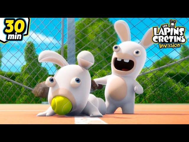 Les Lapins à l'Assaut de Roland Garros! | Les Lapins Crétins Invasion | Nouvelle compilation