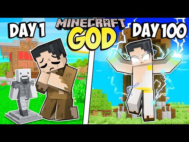 I Survived 100 Days as a GOD in Minecraft