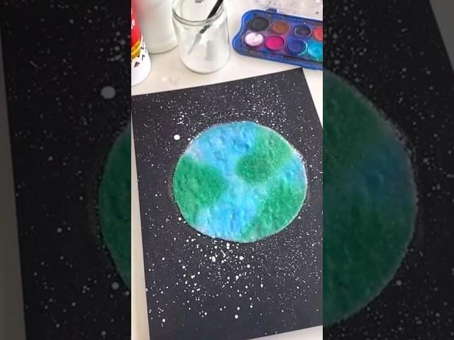 Salt Painting for Earth Day. #processart #artsandcrafts #stemeducation #earthday