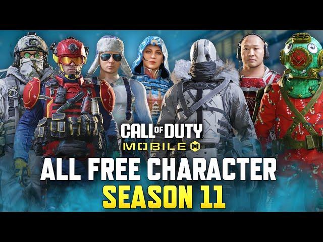 *NEW* All Season 11 Free Character skins! New Free Skins & more! Season 11 Free skins COD Mobile