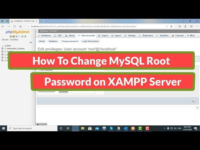 How Change MySQL Root Password on XAMPP Server [Tutorial]