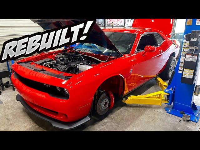 This REBUILT 1500hp Dodge Challenger Hellcat Never Looked BETTER!