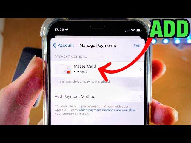 How To Add Payment Method on iPhone! [to App Store/Apple Store]