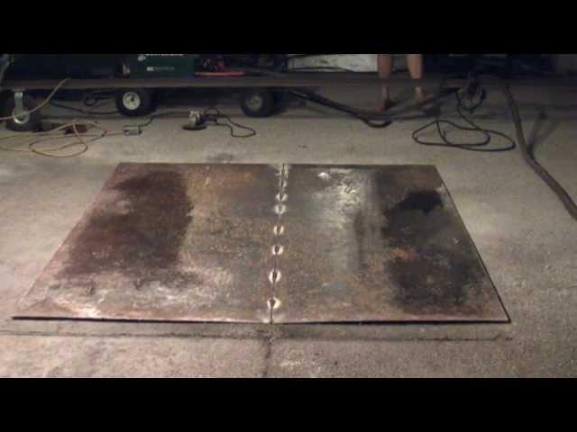 1/4 inch Steel Butt Weld Distortion Test #1