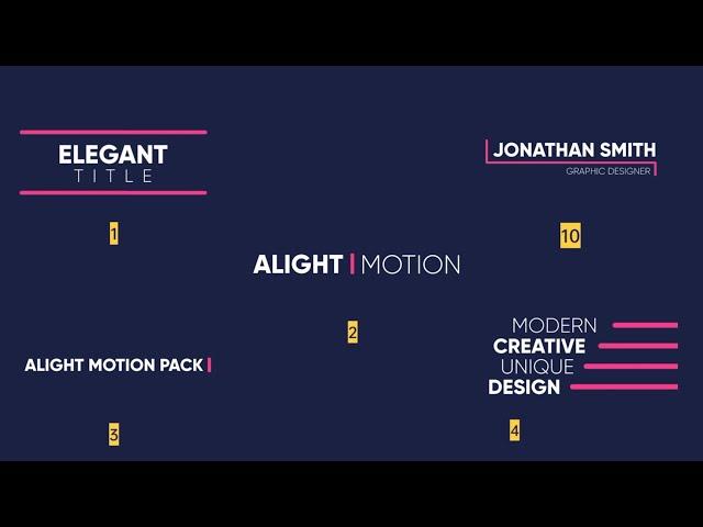 Top 10 Alight Motion Lower Thirds & Elements for 2024 | Must-Have Motion Graphics!