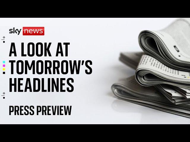 Sky News Press Preview | Thursday 26 December