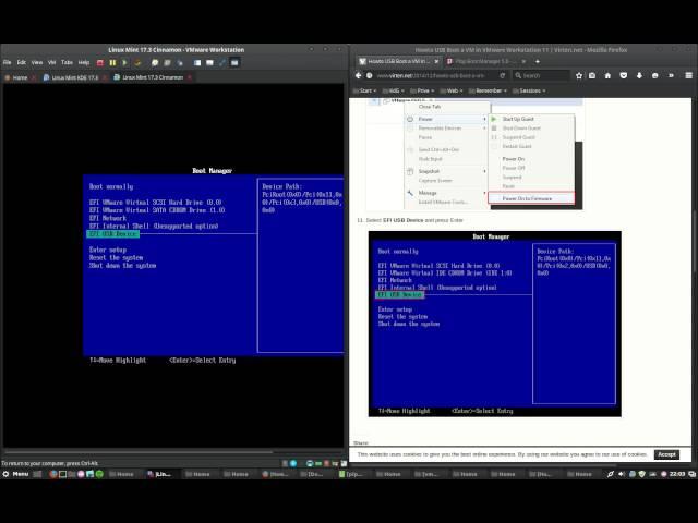 How to install Linux Mint 17.3 cinnamon from USB with vmware workstation 12 - easy installation
