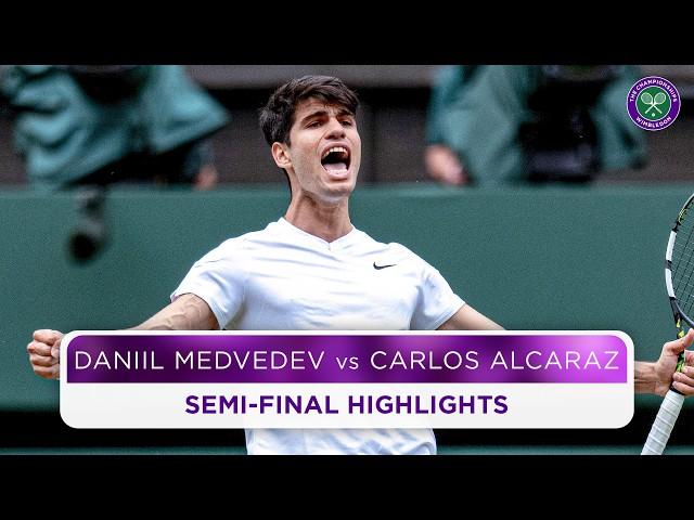 Stunning semi-final | Daniil Medvedev vs Carlos Alcaraz | Highlights | Wimbledon 2024