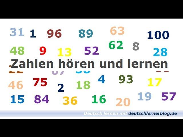 Zahlen lernen und hören - Deutsch lernen - Learn German - Numbers