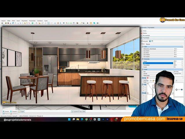 Projete Essa Cozinha Comigo PASSO A PASSO Com Renderização #cursopromob #design #realscene