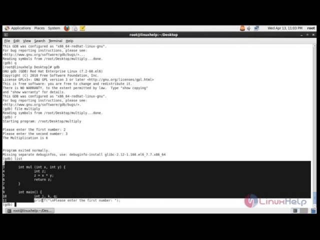 How to debug a program using GNU Debugger