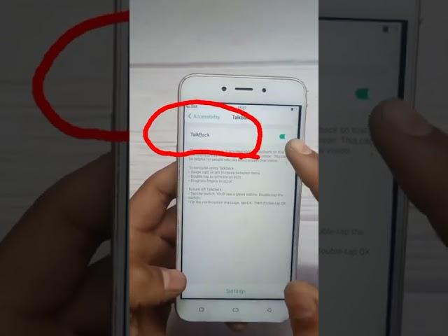 How To Remove TalkBack OPPO A71 || OPPO A71 Mobile Me TalkBack Off Kaise Kare  #shorts #talkback