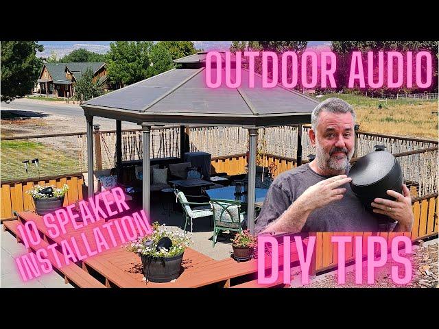 Outdoor Audio Gazebo Installation - DIY Tips - 8 Speakers & 2 10" Subs - Wireless Controlled