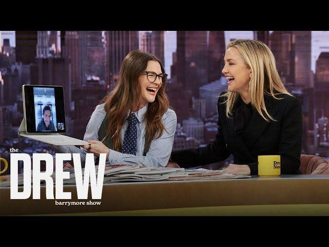 Kate Hudson and Drew Barrymore Surprise FaceTime Call Luke Wilson | Drew's News