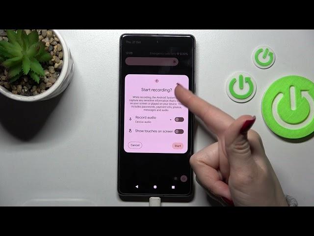 How to Manage Screen Touches in Screen Recorder on GOOGLE Pixel 7