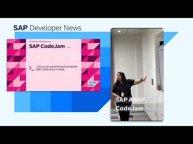 CodeJams In India, Watch Parties, SAP TechEd, Devtoberfest | SAP Developer News