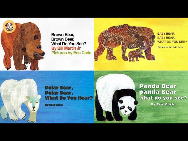 Brown Bear, Polar Bear, Panda Bear and Baby Bear, What Do You See? Animated and Read Aloud for Kids!