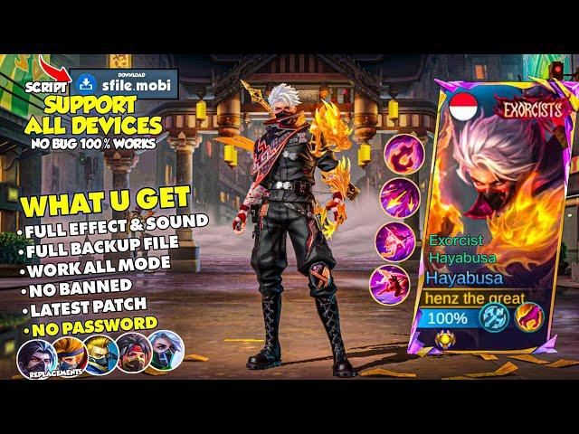 NEW Script Skin Hayabusa Exorcist No Password - Full Effect & Sound With Logo - Latest Patch