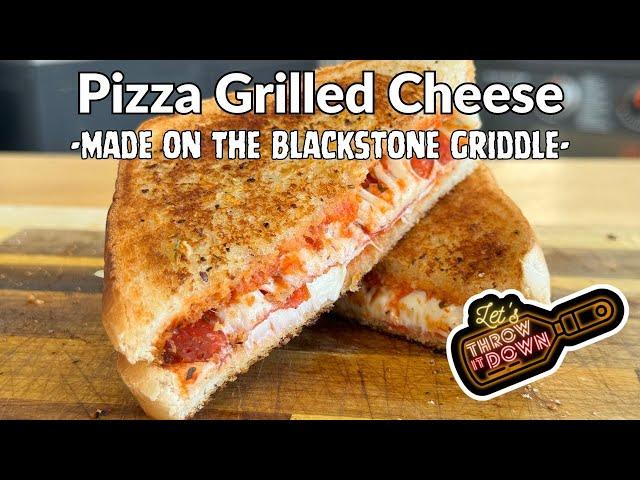 Pizza Grilled Cheese made on the Blackstone Griddle