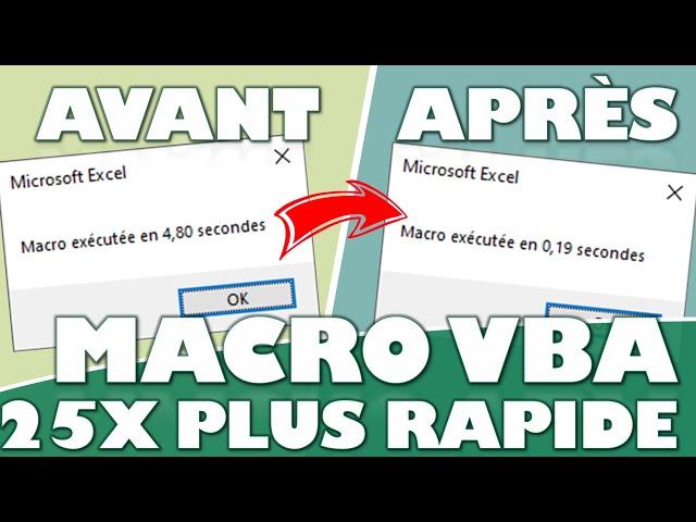 Comment accélérer vos macros VBA sur Excel (jusque 25x plus rapide) ?