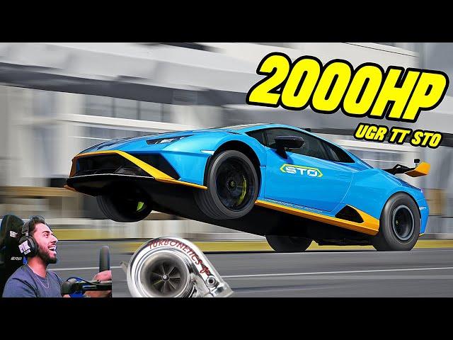 I PUT HUGE TURBOS ON THIS HURACAN STO looool Lamborghini Assetto Corsa Driving Mod