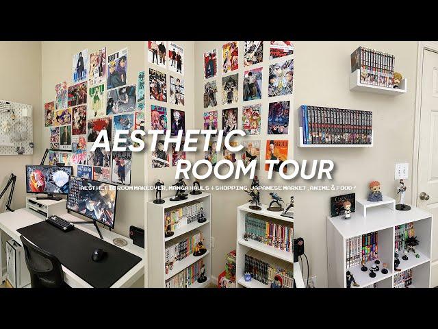 vlog ep. 2 --; aesthetic room makeover, manga hauls + shopping, japanese market, anime & food !