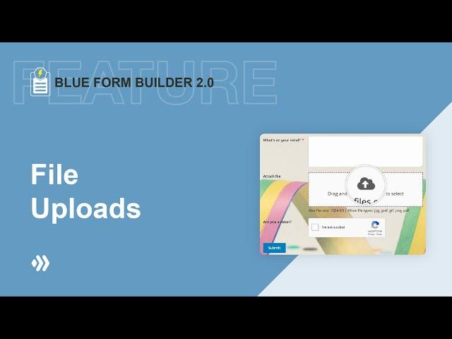 File Uploads | Blue Form Builder 2 | Magento 2 Form Builder