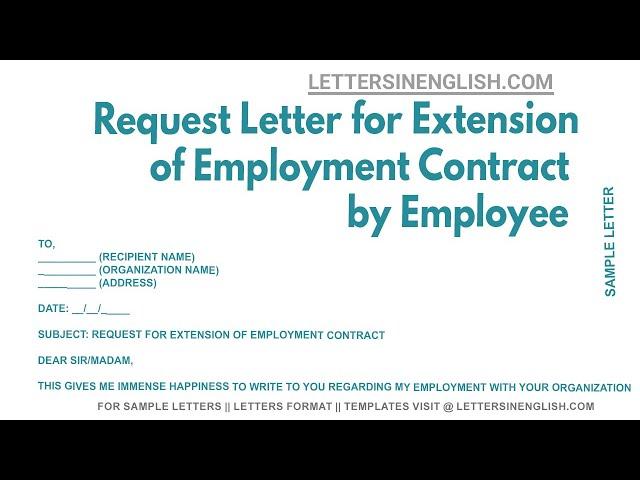 Request Letter for Extension of Employment Contract by Employee