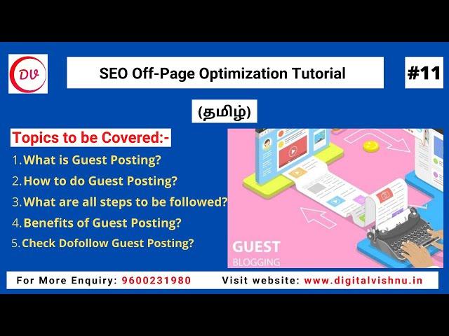 Guest Posting Tutorial in Tamil? | How To Do Guest Posting in SEO For Quality Backlinks in Tamil