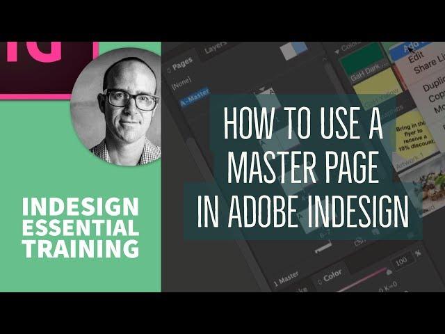 How to use a Master Page in Adobe InDesign - InDesign Essential Training [28/76]