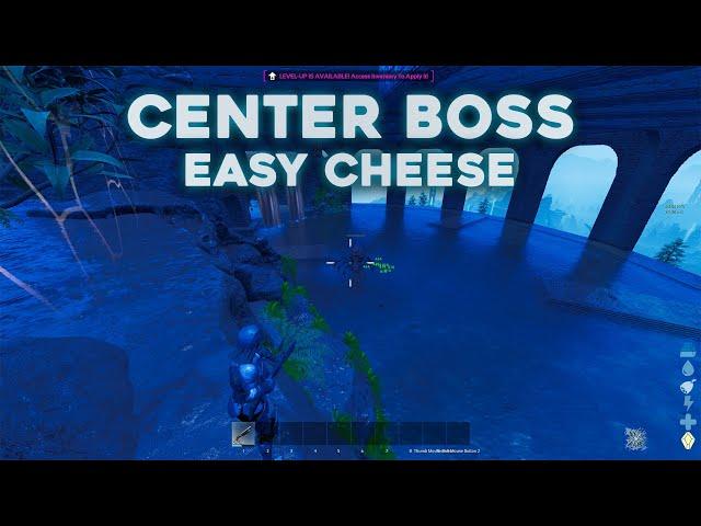 OUTDATED How to Easily CHEESE NEW ASA Center Boss Arena! Ark Survival Ascended