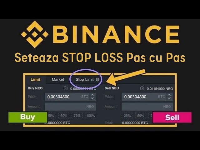 Cum setez corect ordin de Stop Loss/Take Profit pe Binance