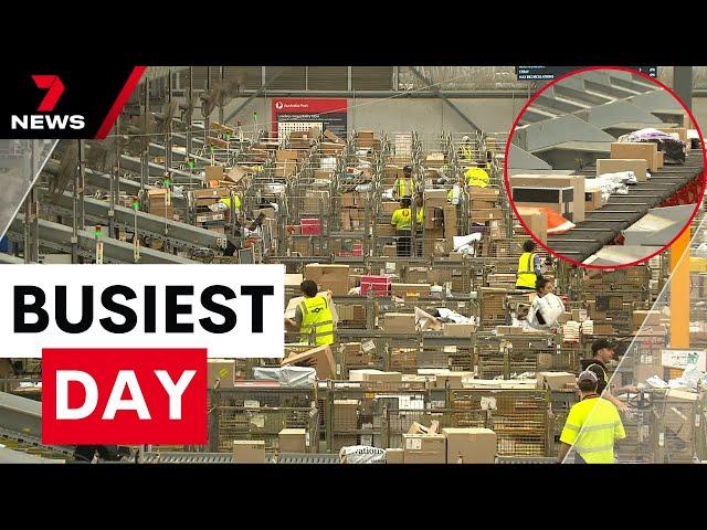 Australia Post workers run off their feet on busiest day for deliveries this year | 7NEWS