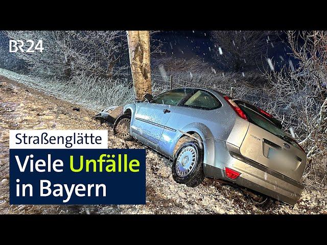 Straßenglätte: Viele Unfälle in Bayern | BR24