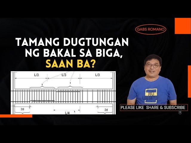 SAAN DAPAT ANG DUGTUNGAN NG BEAM REBARS: LAPPING LOCATION OF BEAM REINFORCEMENT.