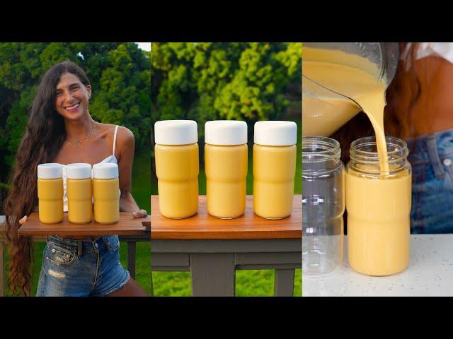 Creamy Mango Coconut Milk 🫨 BEST Raw Vegan Recipe  Easy Homemade, Sweet, Dairy-Free & Cruelty-Free
