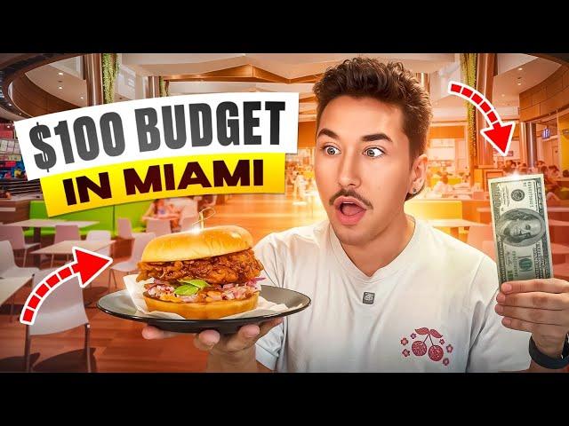 $100 Food Challenge at Miami's BIGGEST Food Plaza