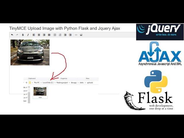 TinyMCE Upload Image with Python Flask and Jquery Ajax