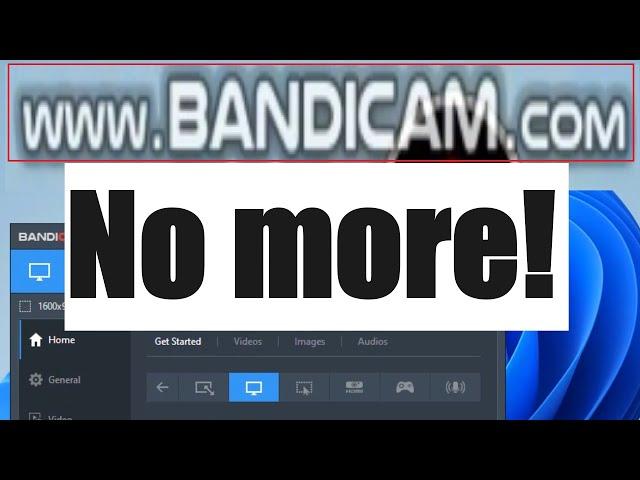 Remove the Bandicam watermark for free