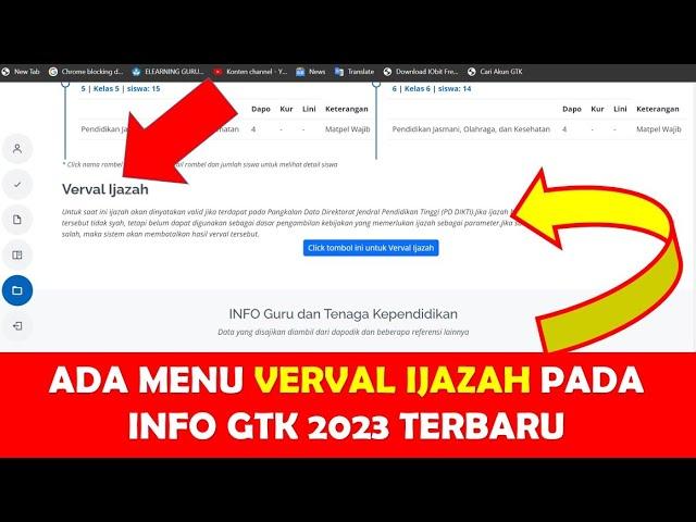 ADA MENU VERVAL IJAZAH DI INFO GTK 2023 TERBARU