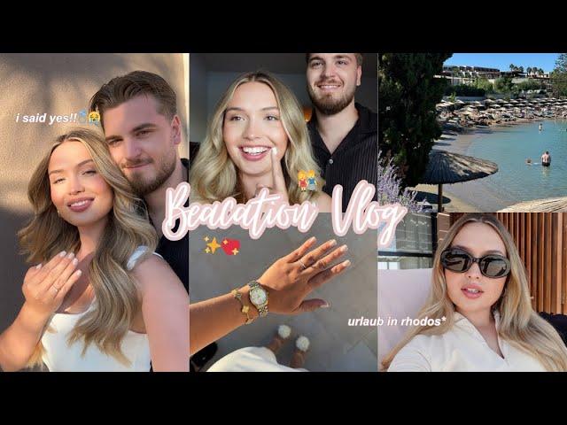 Baecation Vlog  I SAID YES!  Beach, Food & Rhodes