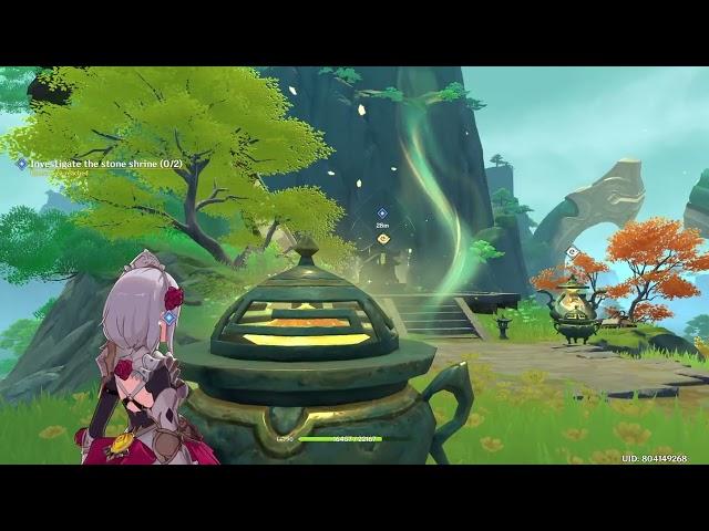 Genshin Impact 4.4 Investigate the stone shrine 0/2 Floating Jade, Treasure of Chenyu