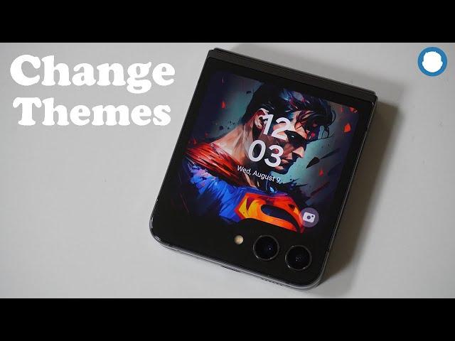 Galaxy Z Flip 5 - How To Change & Add Custom Themes To Cover Screen