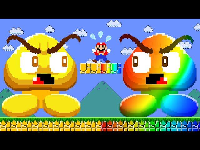 Mario Escape From Rainbow Goomba vs Gold Goomba Battle: Who is Winner? | ADN MARIO GAME