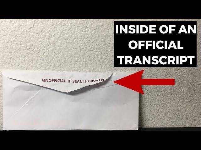 What is Inside an Official College Transcript Envelope?