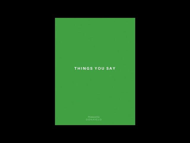 SZA Type Beat "Things You Say"